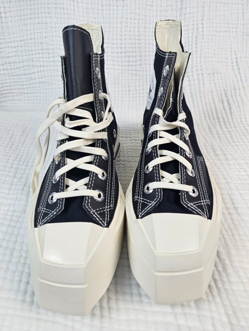 😍NWT😍 Converse Chuck 70 De Luxe Squared High - Black/Egret Women's 8/Men's 6 - Picture 9 of 16